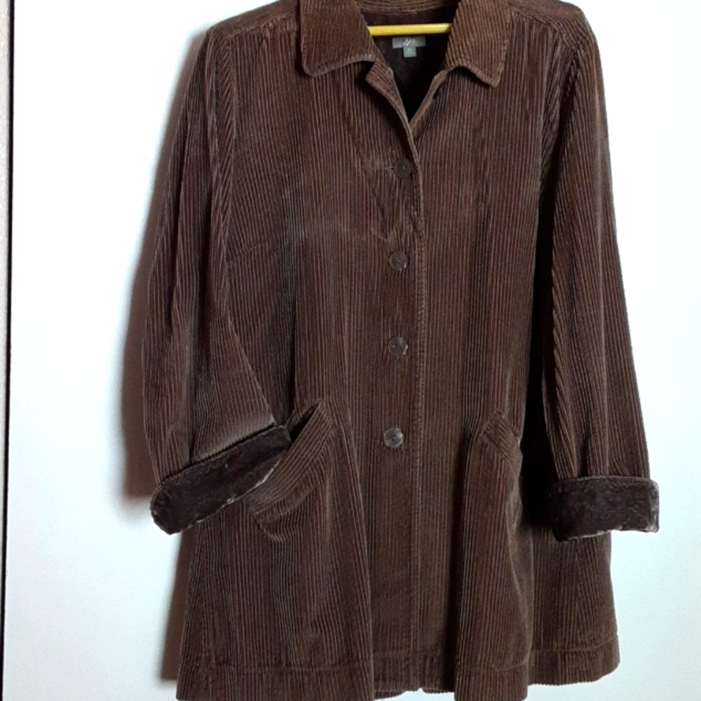 J. Jill Taupe colored Swing Coat